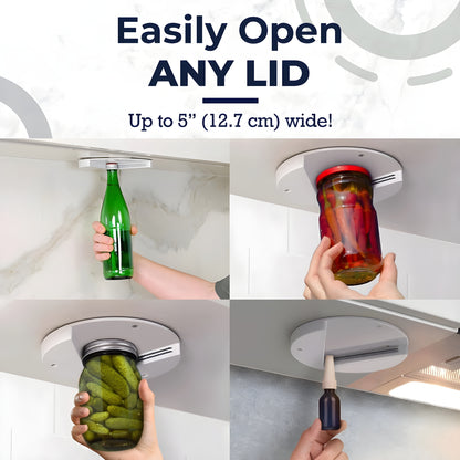 Cabinet Jar & Bottle Opener-One-Handed, Easy Grip, Ideal for Seniors
