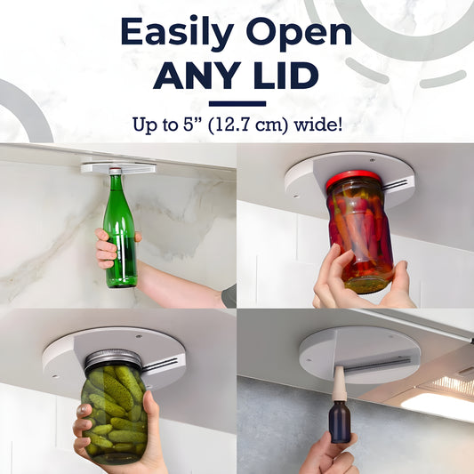 Cabinet Jar & Bottle Opener-One-Handed, Easy Grip, Ideal for Seniors